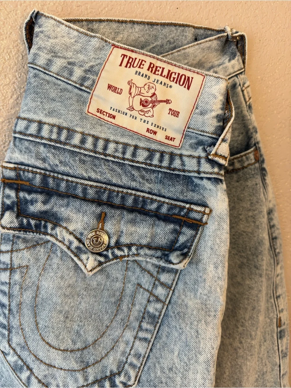 True Religion Light Blue High-Rise Denim Jeans